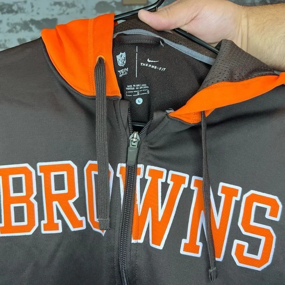 Nike therma fit zip up Cleveland browns hoodie